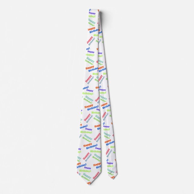 Happy Birthday Neck Tie (Front)