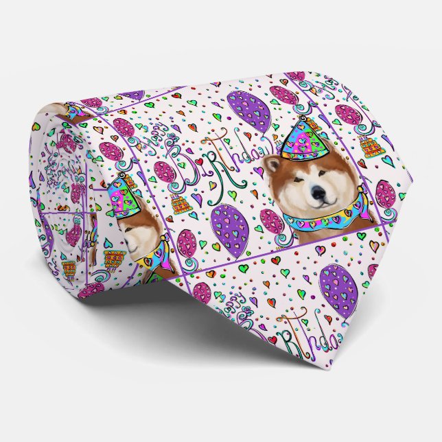 HAPPY BIRTHDAY NECK TIE (Rolled)