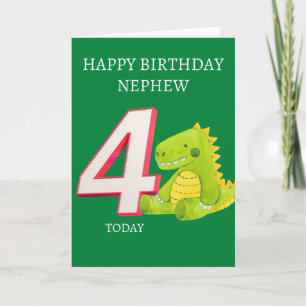 Happy Birthday Nephew - 4 Today Card