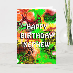 Happy Birthday Nephew    Abstract Art Card