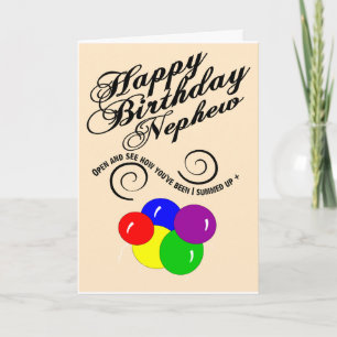 happy birthday nephew card