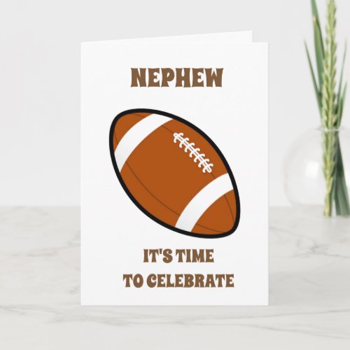 HAPPY BIRTHDAY NEPHEW FOOTBALL SYLE CARD