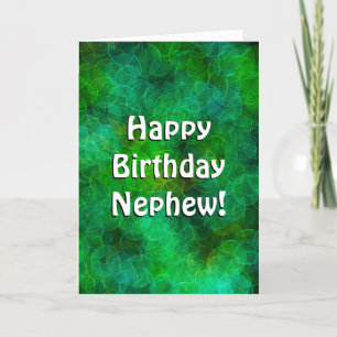 Happy Birthday Nephew Green Bubbles Card