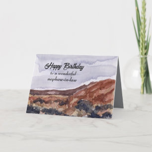Happy Birthday Nephew In Law Desert Landscape Card