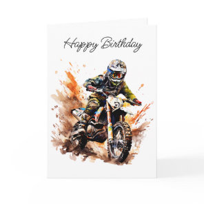Happy Birthday Nephew | Motocross Bike Card