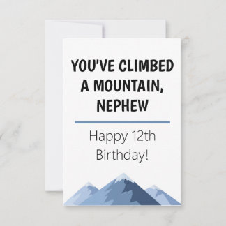 Happy Birthday Nephew Mountain WIlderness Card