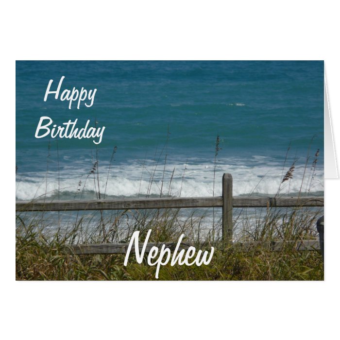 Happy Birthday Nephew Ocean Waves Greeting Cards