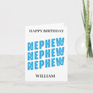 Happy Birthday Nephew Typography Card
