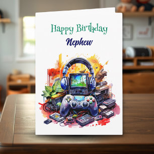 Happy Birthday Nephew Video Game Themed Card