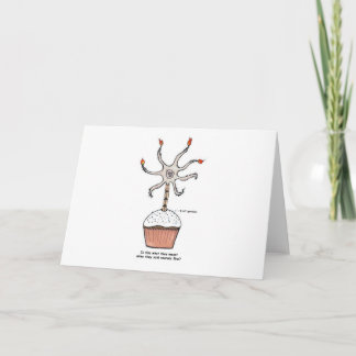Happy Birthday Neuron Cupcake Card