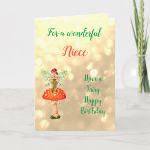 Happy Birthday Niece Fairy design Card