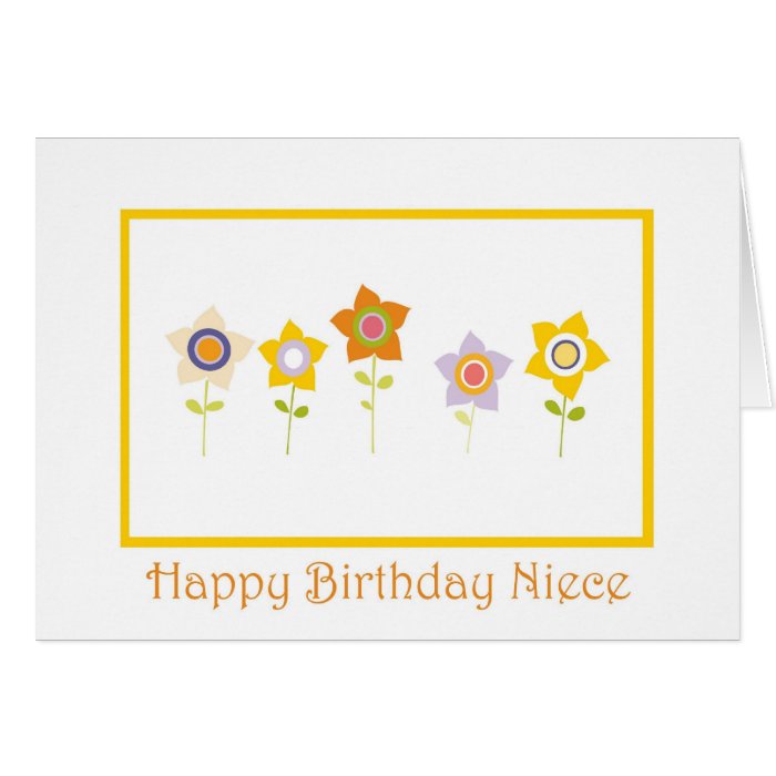 Happy Birthday, Niece, flowers Card
