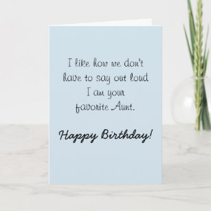 Happy Birthday Niece From Aunt Humor Funny Card