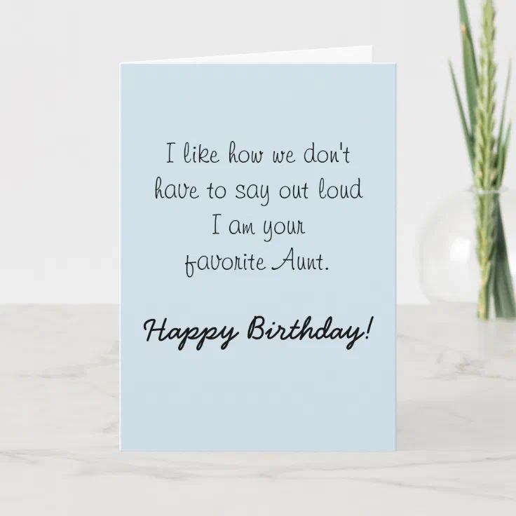 Happy Birthday Aunt Funny Images Happy Birthday Niece From Aunt Humor Funny Card | Zazzle