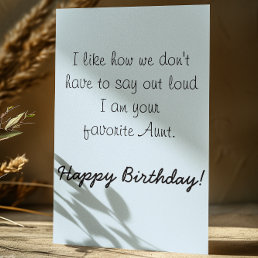 Happy Birthday Niece From Aunt Humor Funny Card