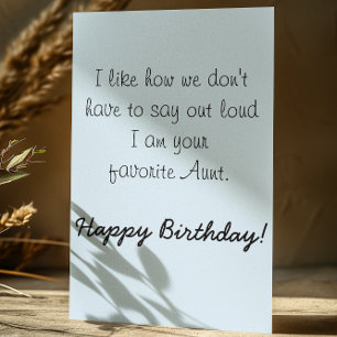 Happy Birthday Niece From Aunt Humor Funny Card