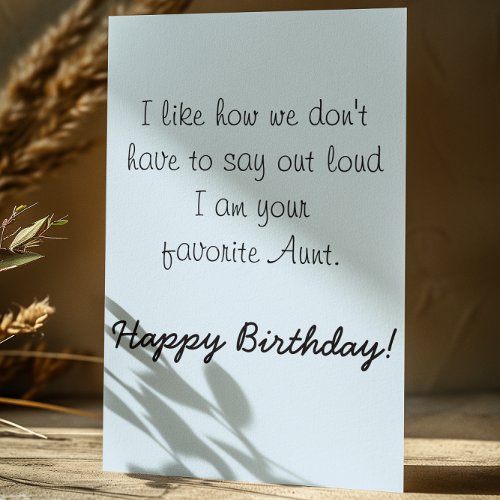 Happy Birthday Niece From Aunt Humor Funny Card