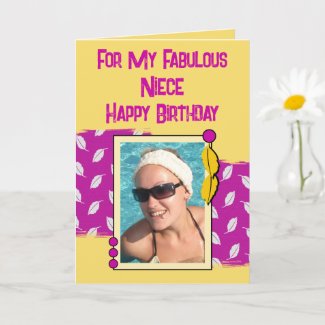 Happy Birthday niece photo pink yellow