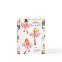 Happy Birthday "Niece" Three Ballerinas Card