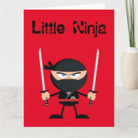 Happy Birthday Ninja Warrior With Two Katana
