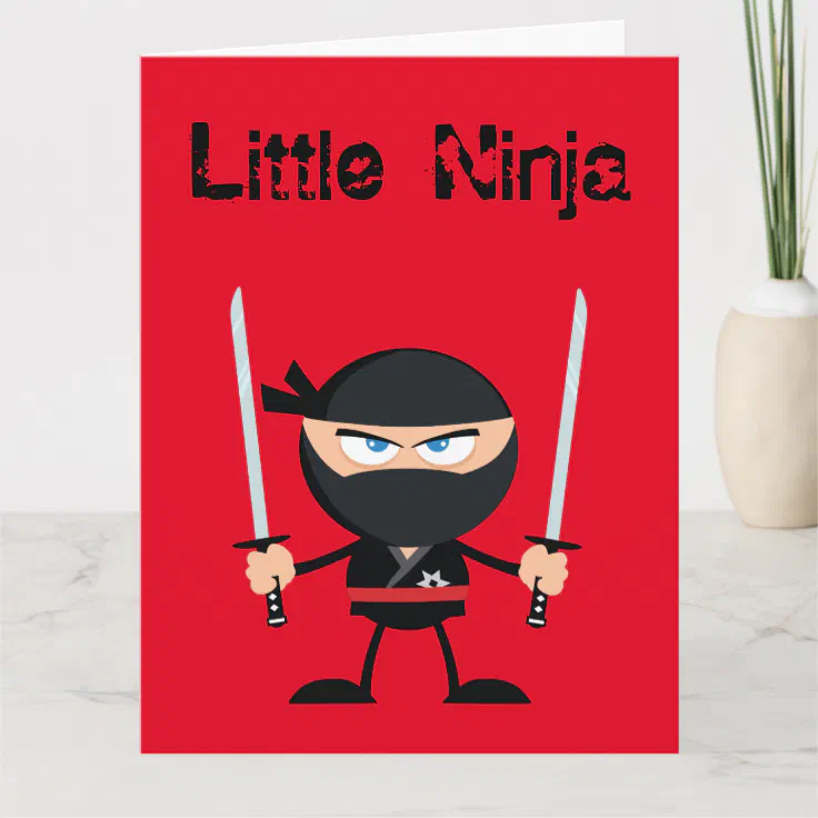 ninja birthday card