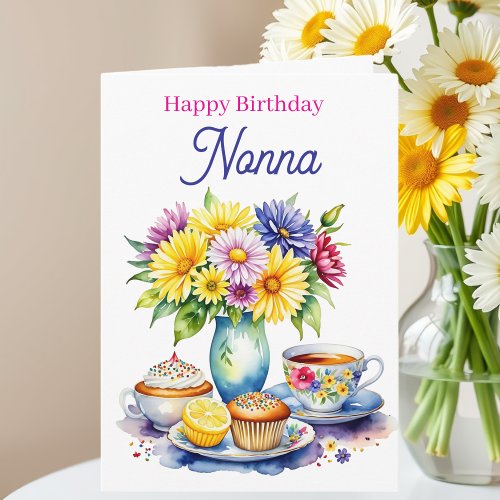 Happy Birthday Nonna | Flowers and Cupcakes
