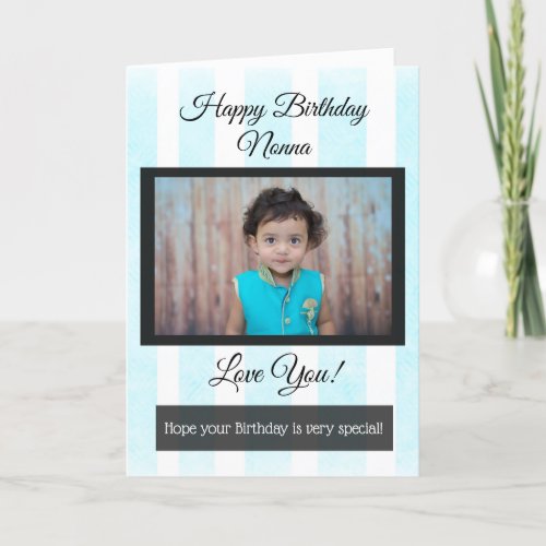 Happy Birthday Nonna Personalized Photo Card