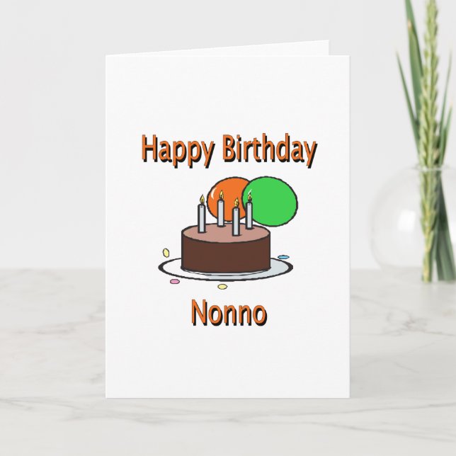 Happy Birthday Nonno Italian Grandpa Birthday Desi Card (Front)