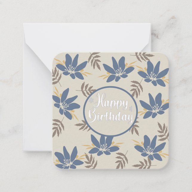 Happy Birthday  Note Card (Front)