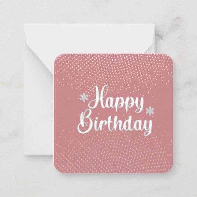 Happy Birthday  Note Card (Front)