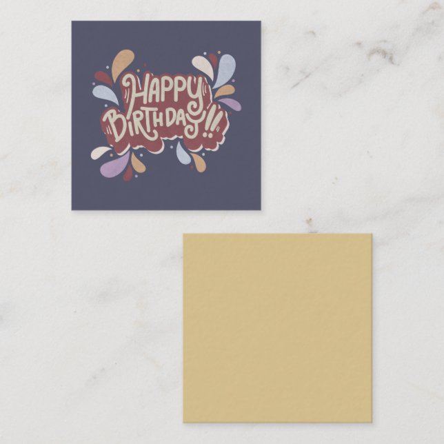 Happy Birthday Note Card (Front/Back)