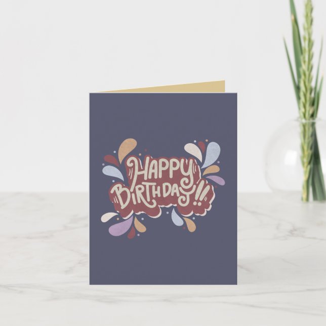 Happy Birthday Note Card (Front)