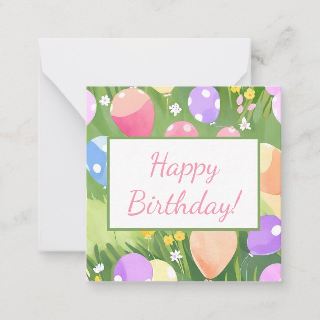 Happy Birthday! Note Card (Front)