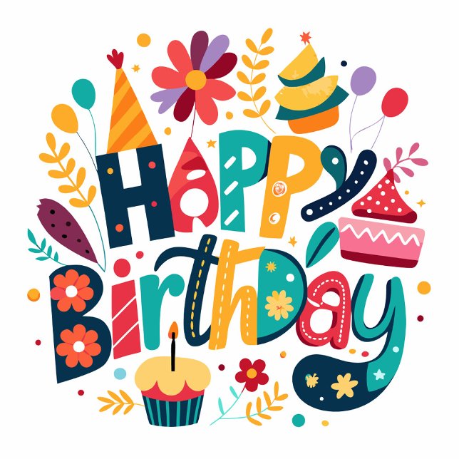 Happy Birthday  Note Card (Creator Uploaded)