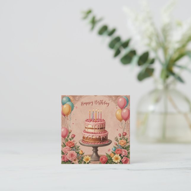 Happy Birthday Note Card (Standing Front)