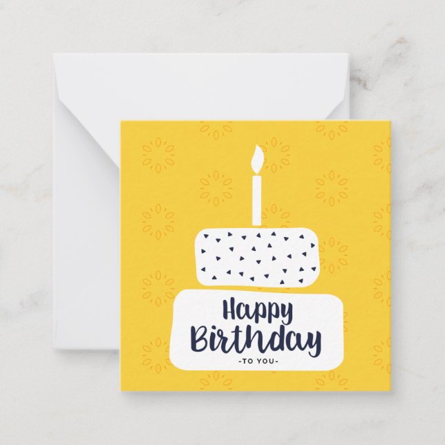 Happy Birthday Note Card (Front)