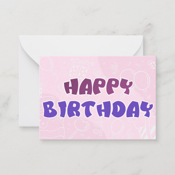 Happy Birthday Note Card Zazzle