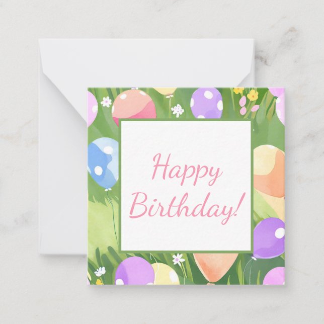 Happy Birthday! Note Card (Front)