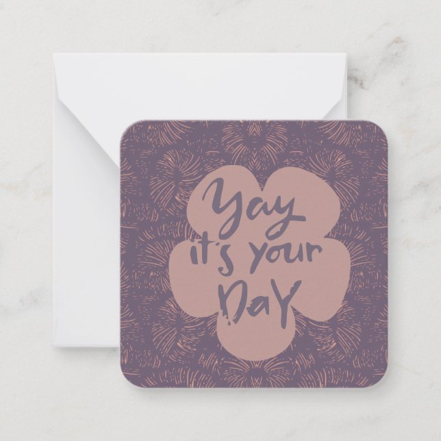 Happy Birthday Note Card (Front)