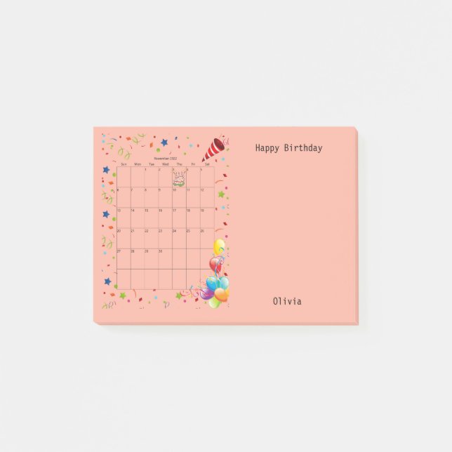 Happy Birthday November 2022 Notes (Front)