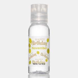 Happy birthday November birthdays Bottle Set Hand Sanitizer