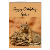 Happy Birthday Nurse Funny Squirrel Relax (Front)