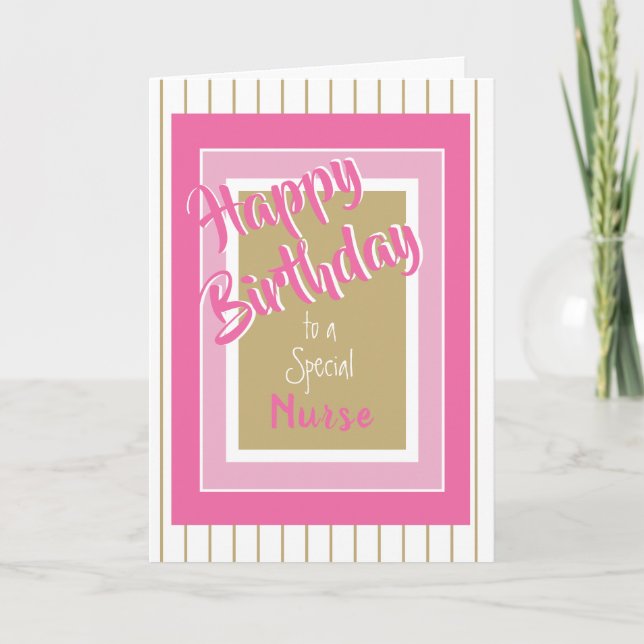 Happy birthday Nurse greeting card (Front)