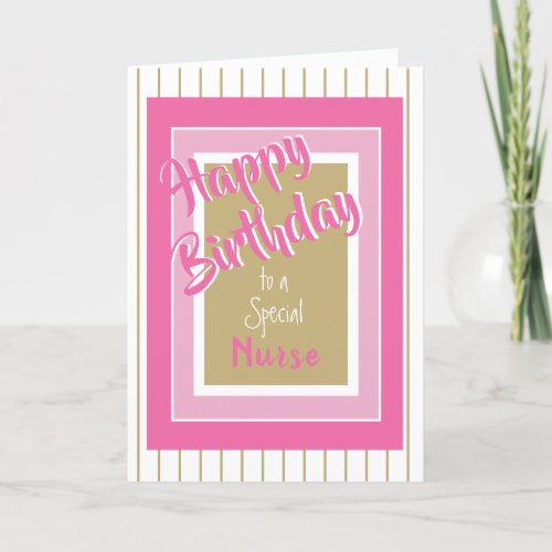 Happy birthday Nurse greeting card