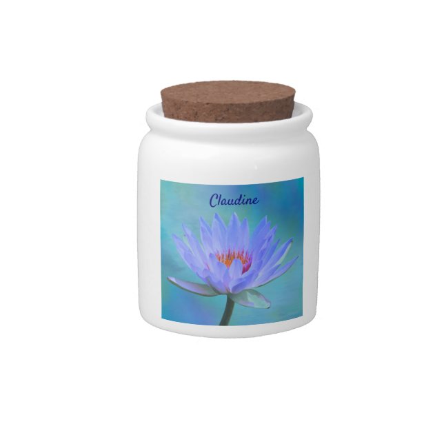 Happy Birthday / Occasion  Water Lily Money Candy Jar (Front)