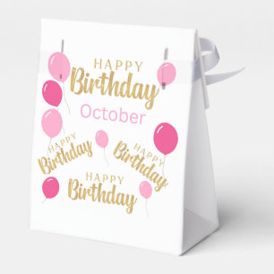 Happy birthday October Birthdays Favor Box
