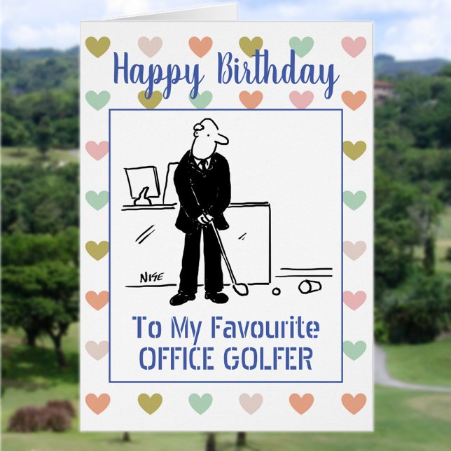 Happy Birthday Office Golfer Cards (Creator Uploaded)