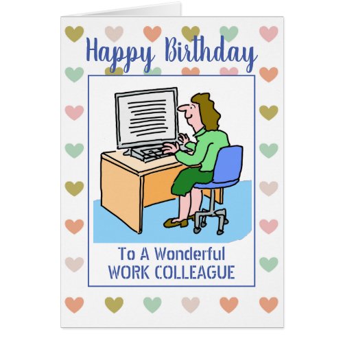 Happy Birthday Office Work Colleague