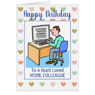 Happy Birthday Office Work Colleague Cards