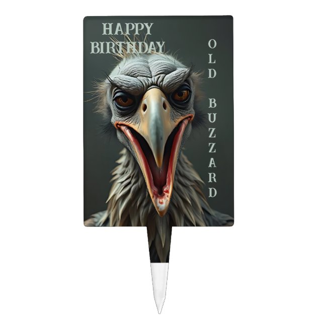 Happy Birthday Old Buzzard Cake Topper (Front)